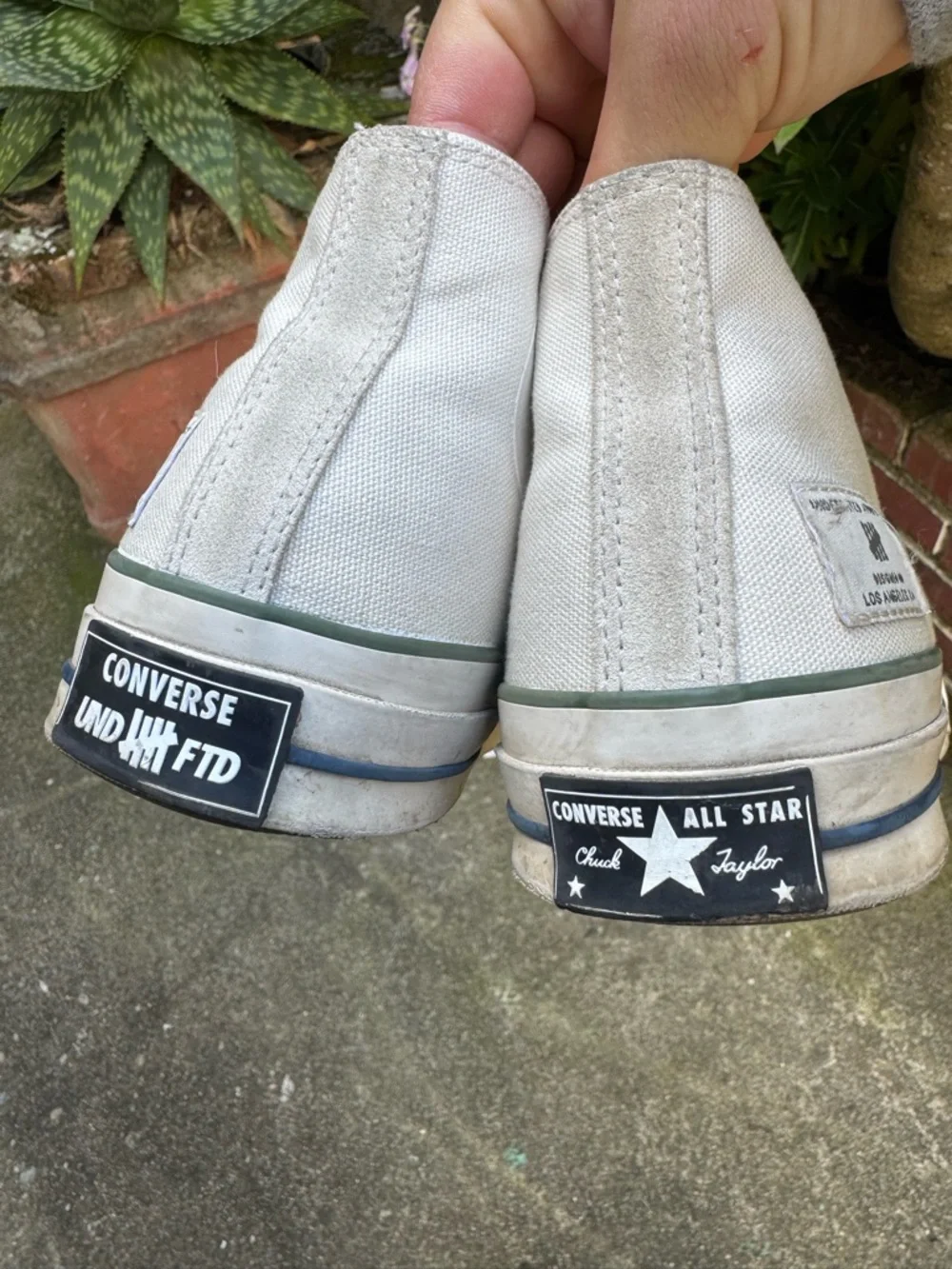 Converse x Undefeated Chuck 70 High Top Sneakers Mens 10.5 Beige Green